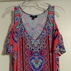 Woman's MSK cold shoulder Maxi dress.